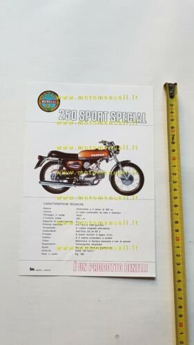 Benelli 250 Sport Special 1972 depliant originale italiano moto brochure