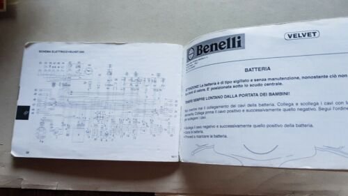 Benelli 250 Velvet scooter manuale uso originale moto owner's manual