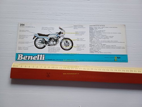 Benelli 254 4C 1980 depliant originale ITALIANO
