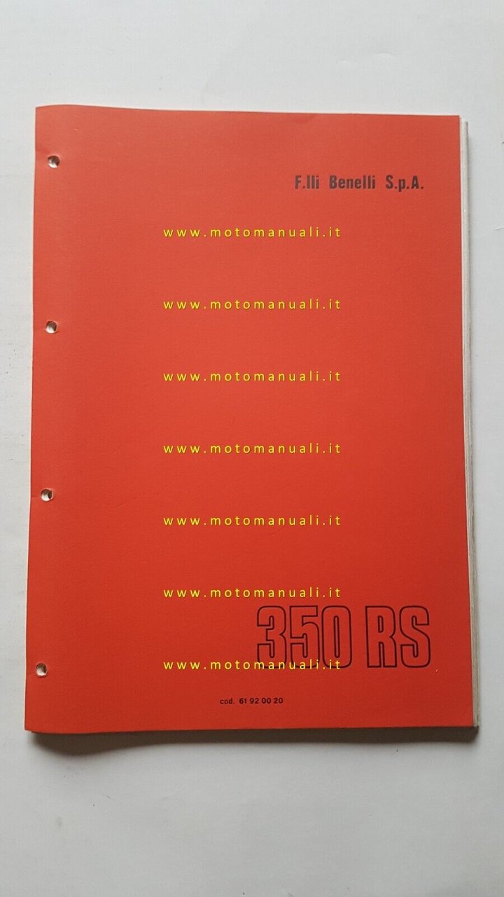 Benelli 350 RS 1977 catalogo ricambi originale moto spare parts …