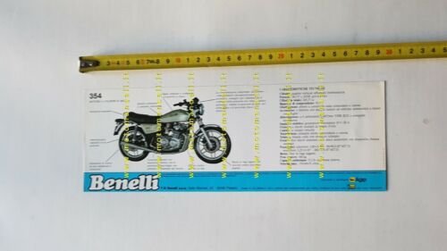 Benelli 354 4C 1980 depliant brochure moto originale italiano