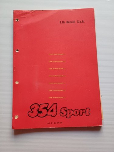 Benelli 354 Sport 1979 catalogo ricambi originale spare parts catalogue