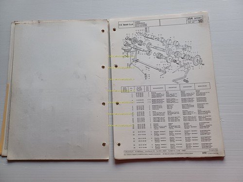 Benelli 354 Sport 1979 catalogo ricambi originale spare parts catalogue