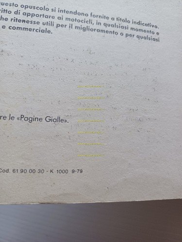 Benelli 354 Sport 1979 manuale uso manutenzione originale owner's manual