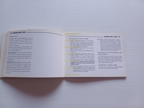 Benelli 354 Sport 1979 manuale uso manutenzione originale owner's manual