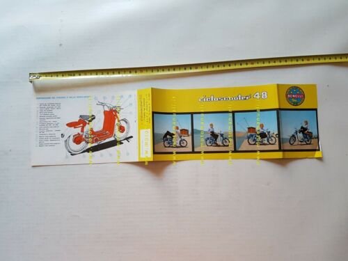 Benelli 48 Cicloscooter 1965 Depliant brochure originale italiano