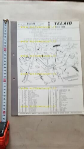 Benelli 49 Bobo 1968 catalogo ricambi TELAIO originale frame parts …