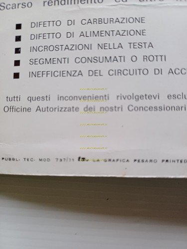 Benelli 49 Bobo 1971 manuale uso manutenzione libretto originale