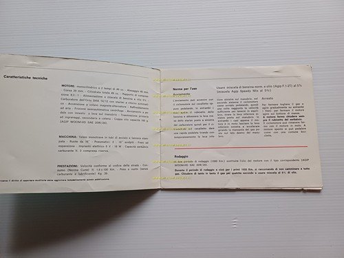 Benelli 49 Bobo 1973 manuale uso manutenzione libretto originale