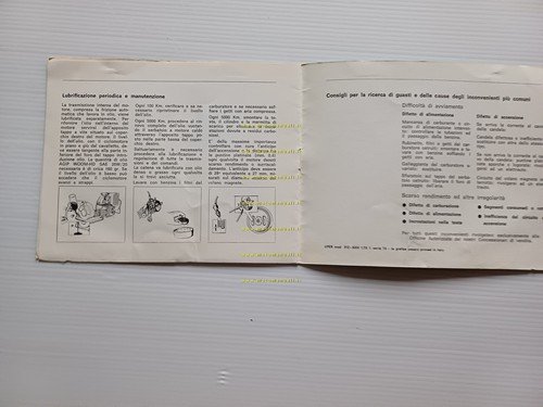 Benelli 49 Bobo 1973 manuale uso manutenzione libretto originale