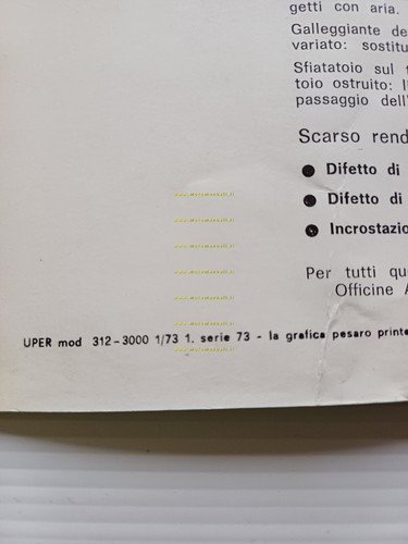 Benelli 49 Bobo 1973 manuale uso manutenzione libretto originale