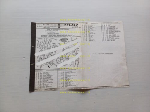 Benelli 49 City Bike 1968 catalogo ricambi TELAIO originale frame …