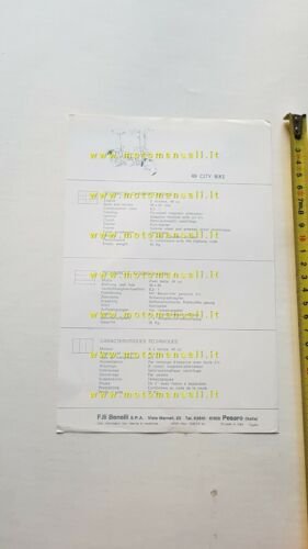 Benelli 49 City Bike 1972 depliant originale italiano ciclomotore brochure