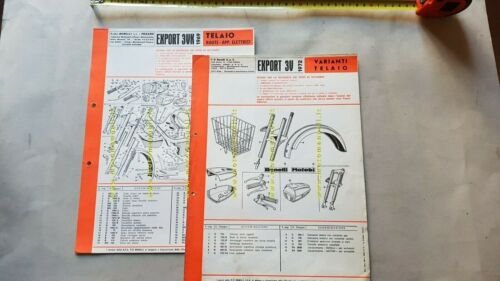 Benelli 49 Export 3VK '69-72 catalogo ricambi TELAIO frame parts …