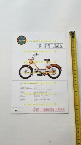 Benelli 49 Gentlemen 1972 depliant originale italiano ciclomotore brochure