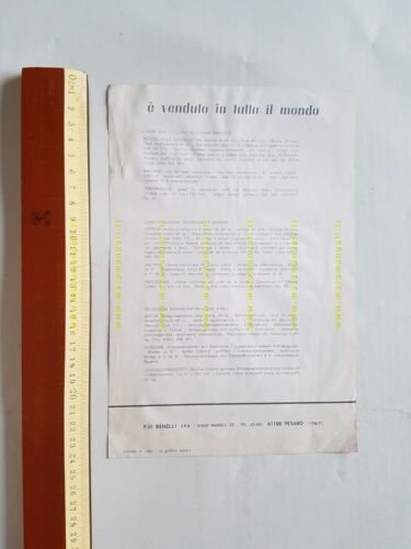 Benelli 49 Mini Bike 1968 depliant originale italiano ciclomotore brochure