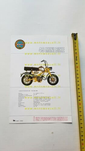 Benelli 49 Mini Bike 1972 depliant originale italiano ciclomotore brochure