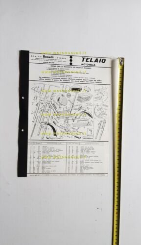 Benelli 49 Motorella 1969 catalogo ricambi TELAIO originale frame catalogue
