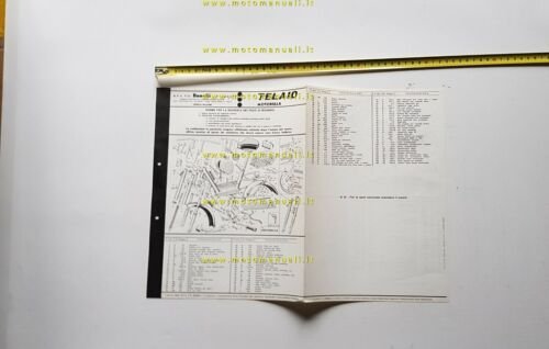 Benelli 49 Motorella 1969 catalogo ricambi TELAIO originale frame catalogue