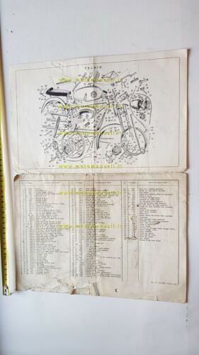 Benelli 49 SPRINT 4V 1964 catalogo ricambi originale spare parts …