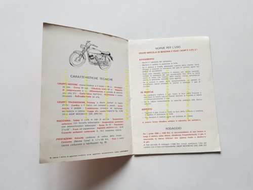 Benelli 49 Sprint 4V 1971 manuale uso manutenzione libretto originale