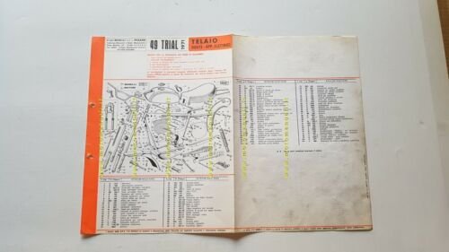 Benelli 49 Trial 1971 catalogo ricambi TELAIO originale frame spares …