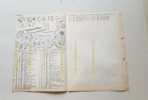 Benelli 49 Trial 1971 catalogo ricambi TELAIO originale frame spares …