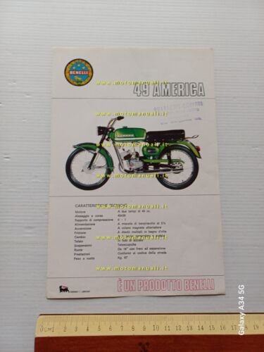Benelli 50 America 1971 depliant ciclomotore originale italiano