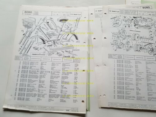 Benelli 50 BOBO 1975-76 catalogo ricambi originale spare parts catalogue