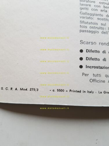 Benelli 50 Bobo manuale uso manutenzione libretto originale