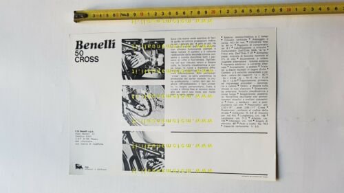 Benelli 50 Cross 1974 Depliant brochure ciclomotore originale italiano