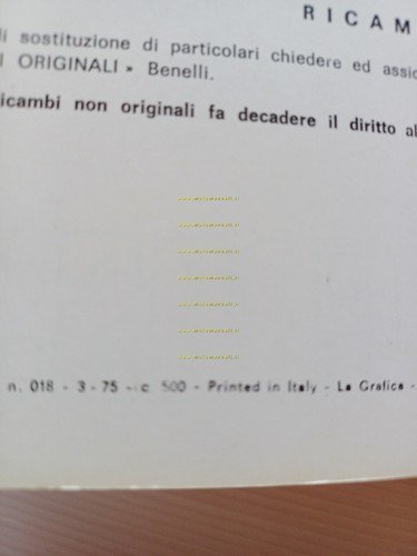 Benelli 50 Cross 1975 manuale uso manutenzione libretto italiano originale