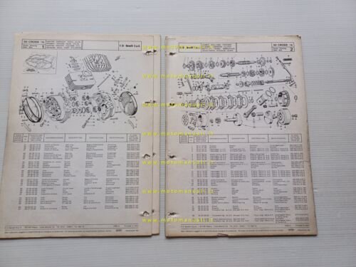 Benelli 50 Cross 1976 catalogo ricambi originale spare parts catalogue
