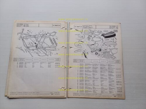 Benelli 50 Cross 1976 catalogo ricambi originale spare parts catalogue