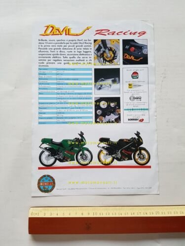 Benelli 50 Devil RACING 1991 Depliant brochure ciclomotore originale italiano