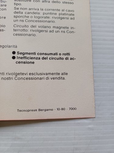 Benelli 50 Export 3V 1980 manuale uso manutenzione libretto istruzioni …