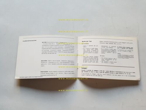 Benelli 50 G2 -G2 Elle 1980 manuale uso manutenzione libretto …