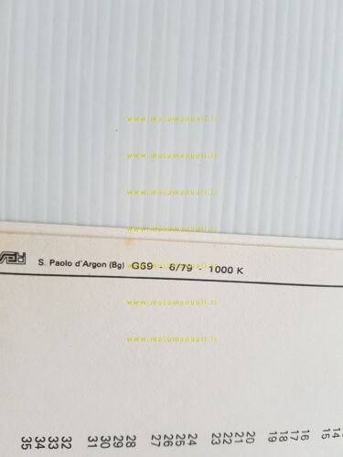 Benelli 50 G2 Elle 1979-80 catalogo ricambi originale spare parts …