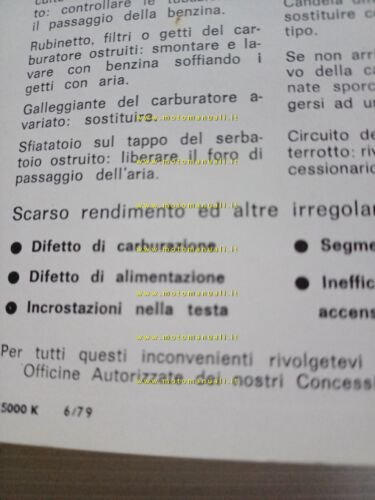 Benelli 50 G2-G2 Elle 1979 manuale uso manutenzione libretto originale