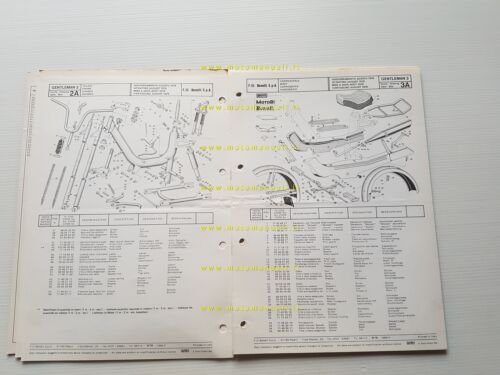 Benelli 50 Gentleman 2 1978 catalogo ricambi originale spare parts …
