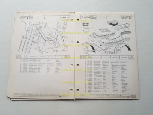 Benelli 50 Gentleman 2 1978 catalogo ricambi originale spare parts …
