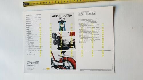 Benelli 50 Gentleman anni 70 depliant brochure ciclomotore originale italiano