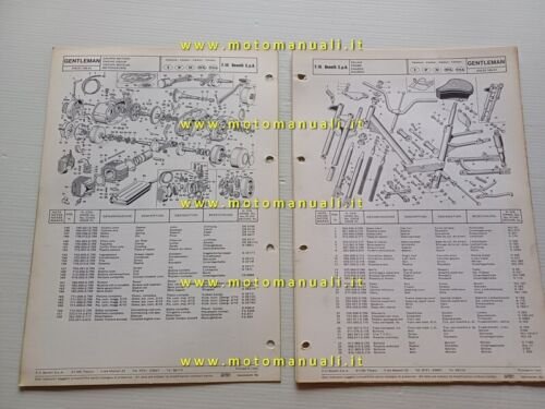 Benelli 50 Gentleman catalogo ricambi originale