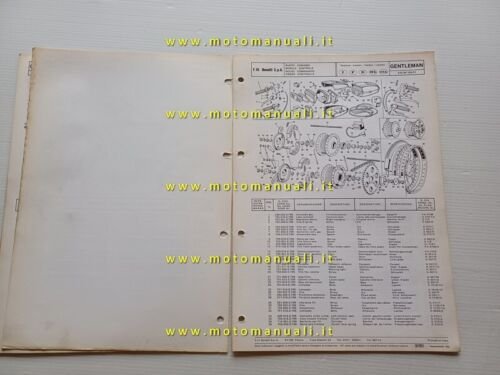 Benelli 50 Gentleman catalogo ricambi originale