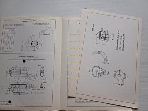 Benelli 50 Gentlemen 1969 Facsimile originale scheda omologazione DGM Motorizz.