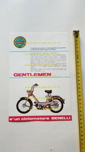 Benelli 50 Gentlemen 1970 depliant originale italiano ciclomotore brochure