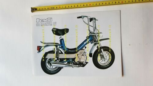 Benelli 50 Magnum 3V 1979 depliant brochure ciclomotore originale italiano