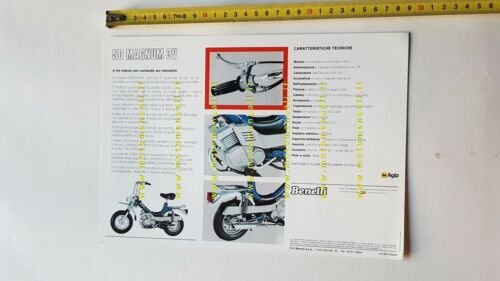 Benelli 50 Magnum 3V 1979 depliant brochure ciclomotore originale italiano