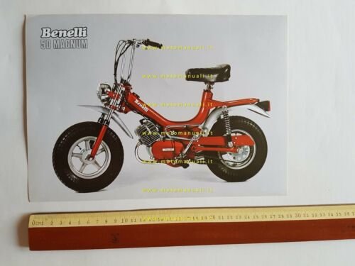 Benelli 50 Magnum 5V 1975 depliant brochure ciclomotore originale italiano