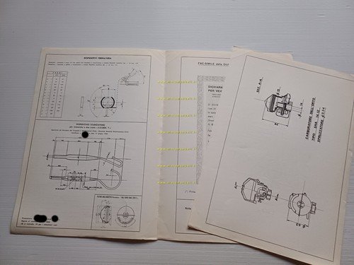 Benelli 50 Trial 1968 Facsimile originale scheda omologazione DGM Motorizz.